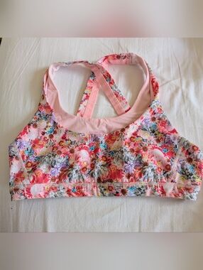 lululemon athletica Pink Floral Sports Bra